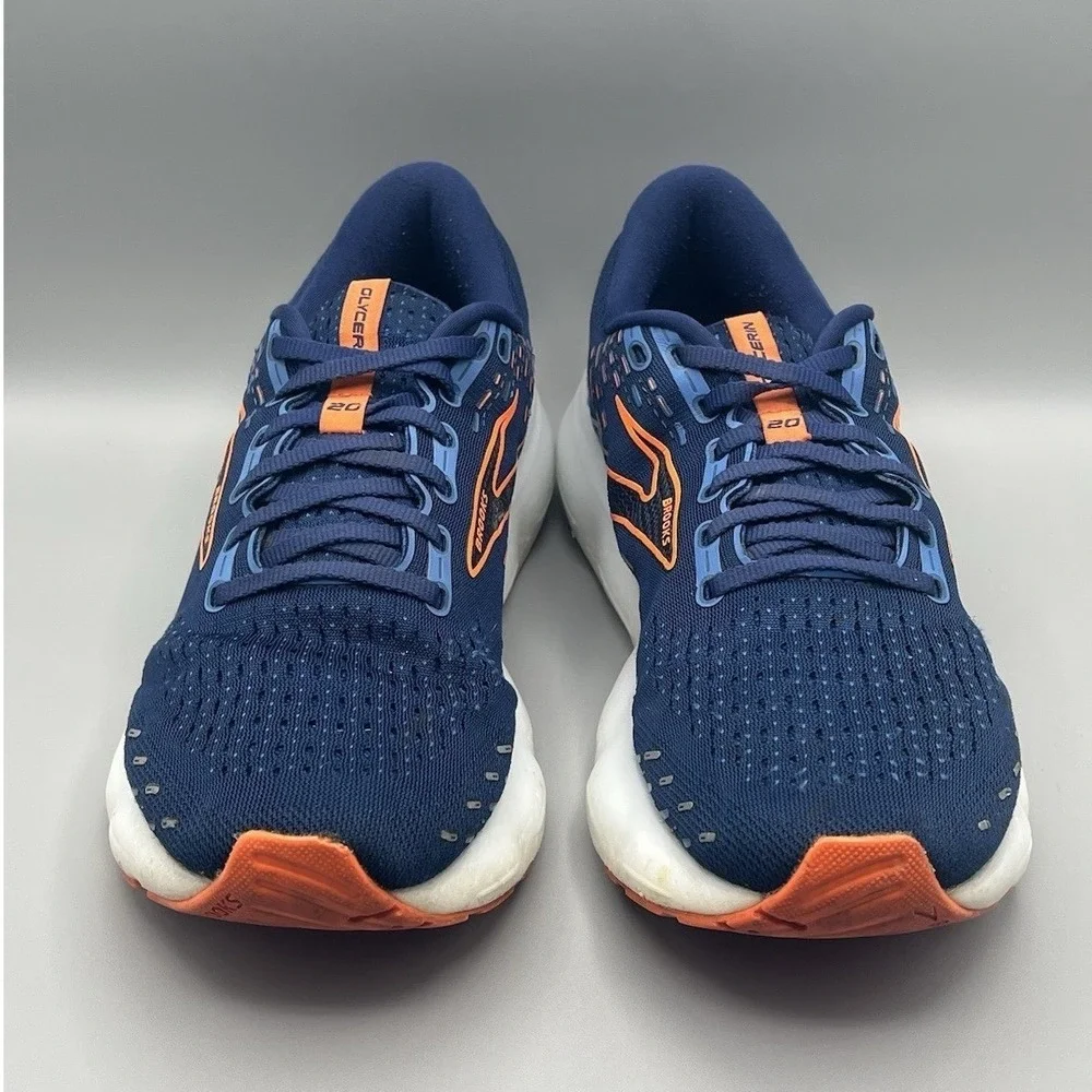 Brooks Glycerin GTS 20 Blue Orange Running Shoes - Men's Size 9.5 USED